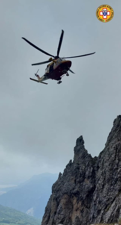 ALPINISTA IN DIFFICOLTA&#039; IN GRIGNETTA: INTERVIENE IL SOCCORSO ALPINO