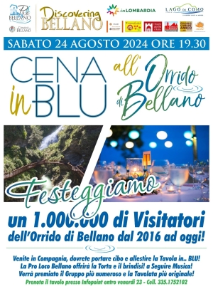 ALL&#039;ORRIDO DI BELLANO SABATO 24 AGOSTO SI CENA IN BLU