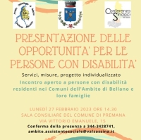 A PREMANA SERATA DI PRESENTAZIONE OPPORTUNITA&#039; PER PERSONE CON DISABILITA&#039;