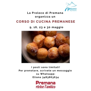 UN CORSO DI CUCINA PREMANESE? CERTO CHE SI: LO ORGANIZZA LA PRO LOCO!