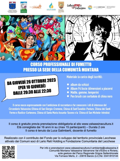 DA DOMANI IN COMUNITA&#039; MONTANA UN CORSO DI .... FUMETTO