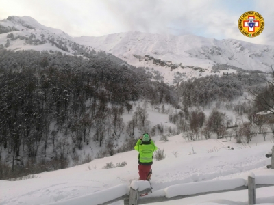 VALANGA DI NEVE SABATO POMERIGGIO AL COMOLLI