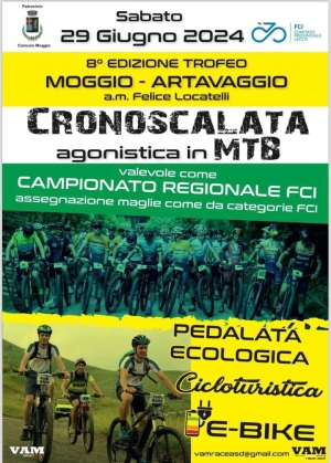 MOGGIO-ARTAVAGGIO: SABATO 29 GIUGNO LA CRONOSCALATA IN MTB VALIDA COME CAMPIONATO REGIONALE