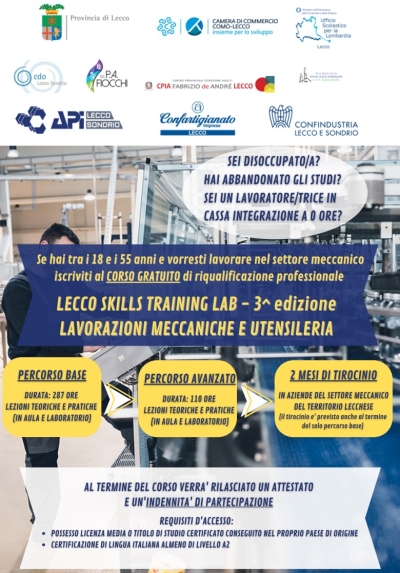 LECCO SKILLS TRAINING LAB: FORMARSI PER RIPARTIRE