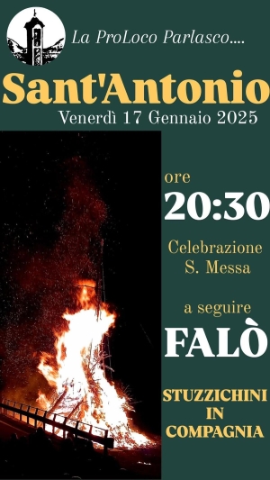 VENERDI&#039; A PARLASCO FALO&#039; PER SANT&#039;ANTONIO