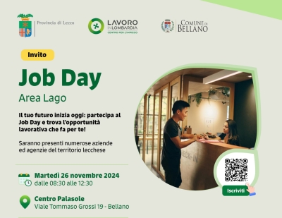 MARTEDI&#039; A BELLANO IL &quot;JOB DAY AREA LAGO&quot;