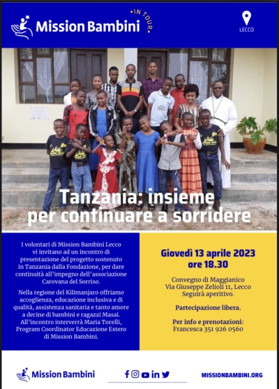 Mission Bambini da Lecco alla Tanzania