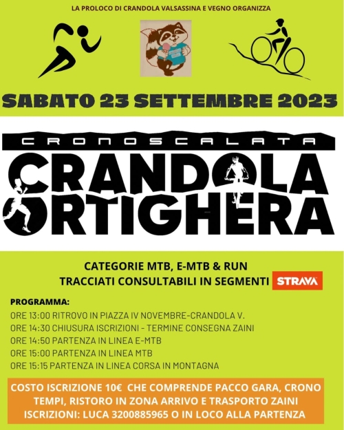 OGGI SI CORRE LA CRANDOLA-ORTIGHERA