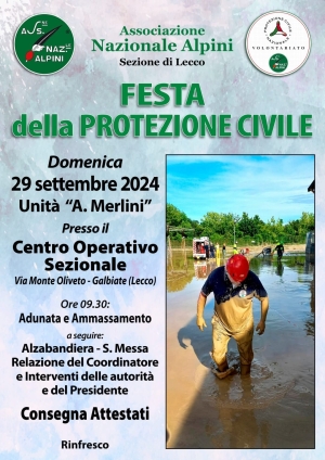 DOMENICA A GALBIATE LA FESTA DELLA PROTEZIONE CIVILE