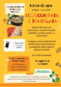 SABATO A INTROBIO LA PIZZOCHERATA DELLA PASTORALE GIOVANILE